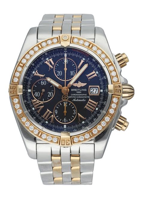 breitling chronomat evolution gold bezel|breitling chronometre automatic diamond bezel.